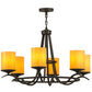 Meyda Lighting Octavia 39" 6-Light Oil Rubbed Bronze Chandelier With Tawnyrock Idalight Cylindres Shade Glass