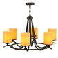 Meyda Lighting Octavia 39" 6-Light Oil Rubbed Bronze Chandelier With Tawnyrock Idalight Shade