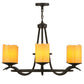 Meyda Lighting Octavia 39" 6-Light Oil Rubbed Bronze Chandelier With Tawnyrock Idalight Shade