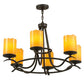 Meyda Lighting Octavia 39" 6-Light Oil Rubbed Bronze Chandelier With Tawnyrock Idalight Shade