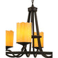 Meyda Lighting Octavia 39" 6-Light Oil Rubbed Bronze Chandelier With Tawnyrock Idalight Shade