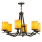 Meyda Lighting Octavia 39" 6-Light Oil Rubbed Bronze Chandelier With Tawnyrock Idalight Shade