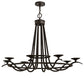 Meyda Lighting Octavia 48" 8-Light Chestnut Chandelier With Amber Faux Candlelight