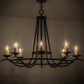 Meyda Lighting Octavia 48" 8-Light Chestnut Chandelier With Amber Faux Candlelight