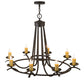 Meyda Lighting Octavia 48" 8-Light Chestnut Chandelier With Amber Faux Candlelight