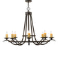 Meyda Lighting Octavia 48" 8-Light Chestnut Chandelier With Amber Faux Candlelight