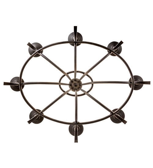 Meyda Lighting Octavia 48" 8-Light Chestnut Chandelier With Amber Faux Candlelight