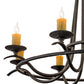 Meyda Lighting Octavia 48" 8-Light Chestnut Chandelier With Amber Faux Candlelight