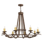 Meyda Lighting Octavia 48" 8-Light Cortez Gold Chandelier With Ivory Faux Candlelight