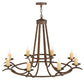 Meyda Lighting Octavia 48" 8-Light Cortez Gold Chandelier With Ivory Faux Candlelight