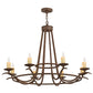 Meyda Lighting Octavia 48" 8-Light Cortez Gold Chandelier With Ivory Faux Candlelight