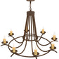 Meyda Lighting Octavia 48" 8-Light Cortez Gold Chandelier With Ivory Faux Candlelight
