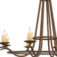 Meyda Lighting Octavia 48" 8-Light Cortez Gold Chandelier With Ivory Faux Candlelight