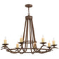 Meyda Lighting Octavia 48" 8-Light Cortez Gold Chandelier With Ivory Faux Candlelight