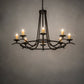 Meyda Lighting Octavia 48" 8-Light Oil Rubbed Bronze Chandelier With Ivory Faux Candlelight