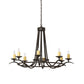Meyda Lighting Octavia 48" 8-Light Oil Rubbed Bronze Chandelier With Ivory Faux Candlelight