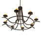 Meyda Lighting Octavia 48" 8-Light Oil Rubbed Bronze Chandelier With Ivory Faux Candlelight