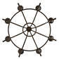 Meyda Lighting Octavia 48" 8-Light Oil Rubbed Bronze Chandelier With Ivory Faux Candlelight