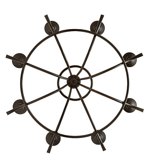 Meyda Lighting Octavia 48" 8-Light Oil Rubbed Bronze Chandelier With Ivory Faux Candlelight