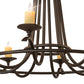 Meyda Lighting Octavia 48" 8-Light Oil Rubbed Bronze Chandelier With Ivory Faux Candlelight