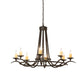 Meyda Lighting Octavia 48" 8-Light Oil Rubbed Bronze Chandelier With Ivory Faux Candlelight