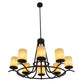 Meyda Lighting Octavia 48" 8-Light Oil Rubbed Bronze Chandelier With Sahara Taupe Idalight Cylindres Shade