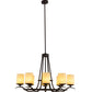 Meyda Lighting Octavia 48" 8-Light Oil Rubbed Bronze Chandelier With Sahara Taupe Idalight Cylindres Shade