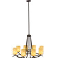 Meyda Lighting Octavia 48" 8-Light Oil Rubbed Bronze Chandelier With Sahara Taupe Idalight Cylindres Shade