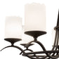 Meyda Lighting Octavia 48" 8-Light Oil Rubbed Bronze Chandelier With White Statuario Idalight Shade