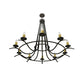 Meyda Lighting Octavia 58" 10-Light Timeless Bronze Chandelier With Amber Faux Candlelight