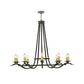 Meyda Lighting Octavia 58" 10-Light Timeless Bronze Chandelier With Amber Faux Candlelight