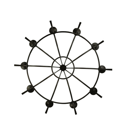 Meyda Lighting Octavia 58" 10-Light Timeless Bronze Chandelier With Amber Faux Candlelight