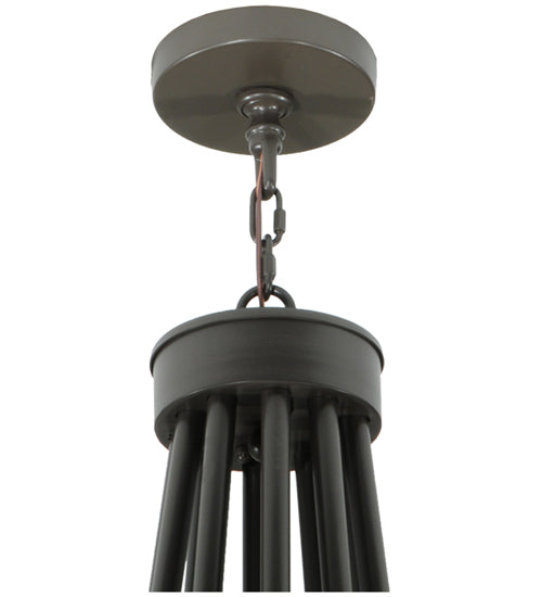 Meyda Lighting Octavia 58" 10-Light Timeless Bronze Chandelier With Amber Faux Candlelight
