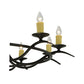 Meyda Lighting Octavia 58" 10-Light Timeless Bronze Chandelier With Amber Faux Candlelight