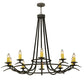 Meyda Lighting Octavia 58" 10-Light Timeless Bronze Chandelier With Amber Faux Candlelight