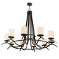 Meyda Lighting Octavia 60" 10-Light Timeless Bronze Chandelier With White Shade Glass