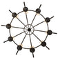 Meyda Lighting Octavia 60" 10-Light Timeless Bronze Chandelier With White Shade Glass