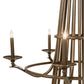 Meyda Lighting Octavia 60" 15-Light 2-Tier Brown Metallic Chandelier With Faux Candlelight