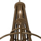 Meyda Lighting Octavia 60" 15-Light 2-Tier Brown Metallic Chandelier With Faux Candlelight