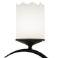Meyda Lighting Octavia 78" 15-Light 2-Tier Blackwash Chandelier With White Statuario Idalight Shade Glass