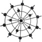 Meyda Lighting Octavia 78" 15-Light 2-Tier Blackwash Chandelier With White Statuario Idalight Shade Glass