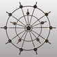 Meyda Lighting Octavia 78" 15-Light Timeless Bronze Vein Chandelier With Clear Frosted Shade Glass
