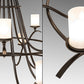 Meyda Lighting Octavia 78" 15-Light Timeless Bronze Vein Chandelier With Clear Frosted Shade Glass