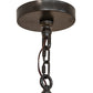 Meyda Lighting Octavia 78" 15-Light Timeless Bronze Vein Chandelier With Clear Frosted Shade Glass