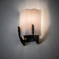 Meyda Lighting Octavia 8" 2-Light Oil Rubbed Bronze Wall Sconce With Whitestone Idalight Shade