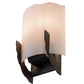 Meyda Lighting Octavia 8" 2-Light Oil Rubbed Bronze Wall Sconce With Whitestone Idalight Shade