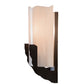 Meyda Lighting Octavia 8" 2-Light Oil Rubbed Bronze Wall Sconce With Whitestone Idalight Shade