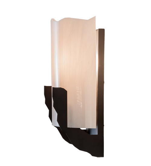 Meyda Lighting Octavia 8" 2-Light Oil Rubbed Bronze Wall Sconce With Whitestone Idalight Shade