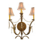 Meyda Lighting Old Broadway 20" 3-Light Light Brushed Gold Wall Sconce With Beige Shade Glass