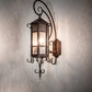 Meyda Lighting Old London 10" 3-Light Cafe Noir Wall Sconce With Clear Seeded Shade Glass